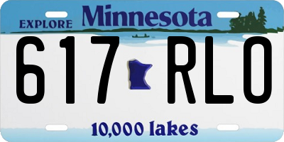 MN license plate 617RLO