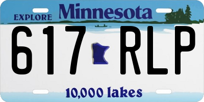 MN license plate 617RLP