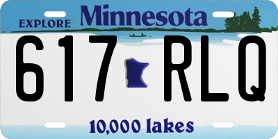 MN license plate 617RLQ