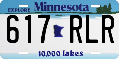 MN license plate 617RLR