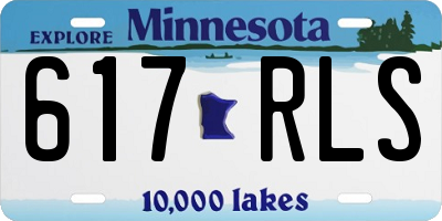MN license plate 617RLS