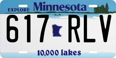 MN license plate 617RLV