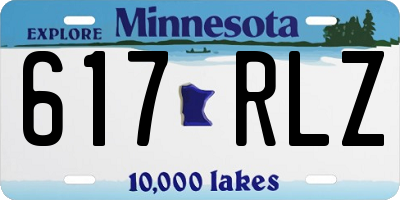 MN license plate 617RLZ