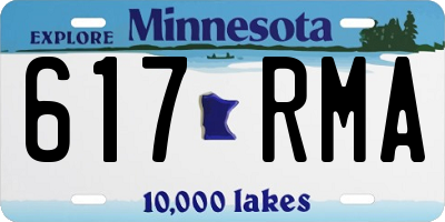 MN license plate 617RMA