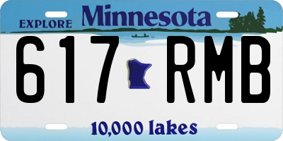 MN license plate 617RMB