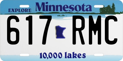 MN license plate 617RMC