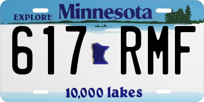 MN license plate 617RMF
