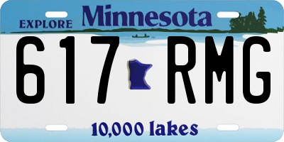 MN license plate 617RMG