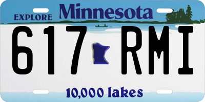 MN license plate 617RMI