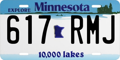 MN license plate 617RMJ