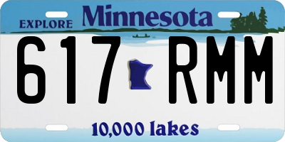 MN license plate 617RMM