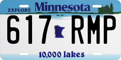 MN license plate 617RMP