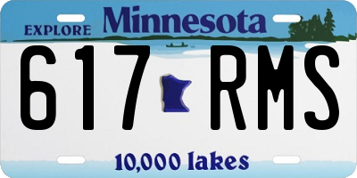 MN license plate 617RMS