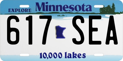 MN license plate 617SEA
