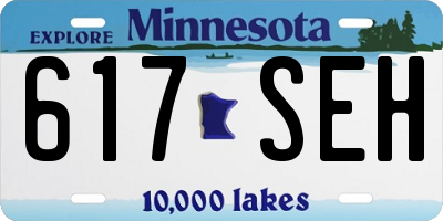 MN license plate 617SEH