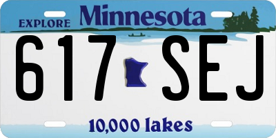 MN license plate 617SEJ