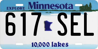MN license plate 617SEL