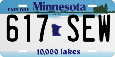 MN license plate 617SEW