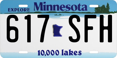 MN license plate 617SFH