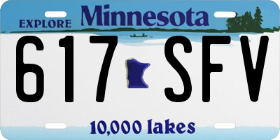 MN license plate 617SFV