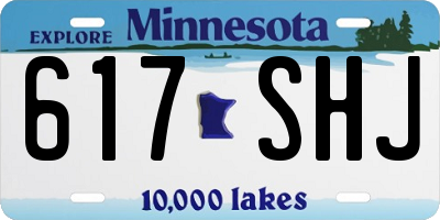 MN license plate 617SHJ