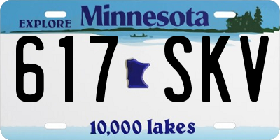 MN license plate 617SKV