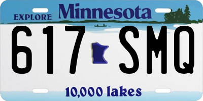 MN license plate 617SMQ