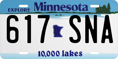 MN license plate 617SNA