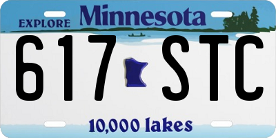 MN license plate 617STC