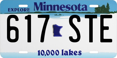 MN license plate 617STE