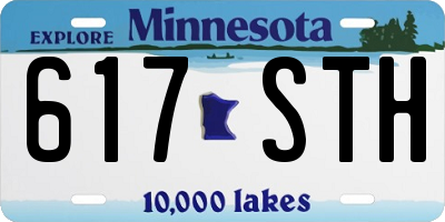 MN license plate 617STH