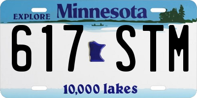 MN license plate 617STM
