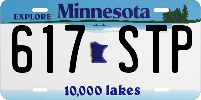 MN license plate 617STP