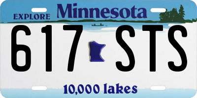 MN license plate 617STS