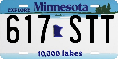 MN license plate 617STT
