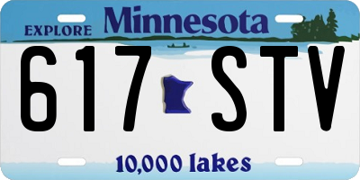 MN license plate 617STV