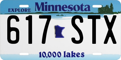 MN license plate 617STX