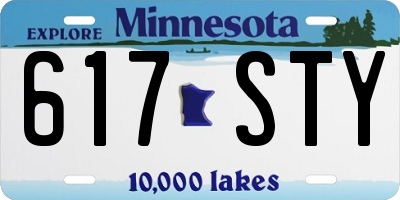MN license plate 617STY