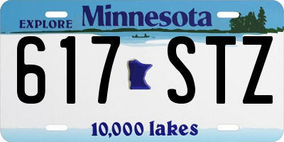 MN license plate 617STZ