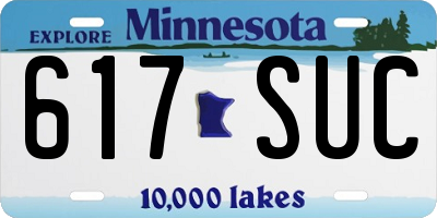 MN license plate 617SUC