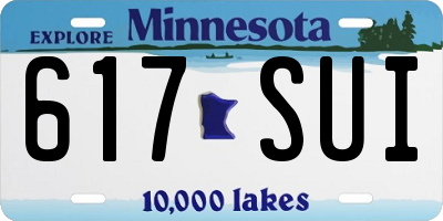 MN license plate 617SUI