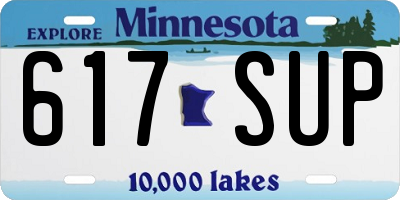 MN license plate 617SUP