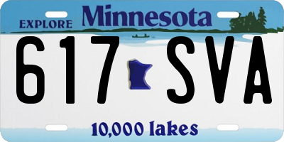 MN license plate 617SVA