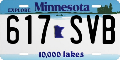 MN license plate 617SVB
