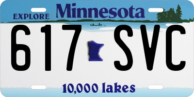MN license plate 617SVC
