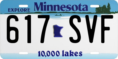MN license plate 617SVF