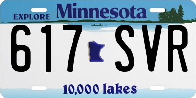 MN license plate 617SVR