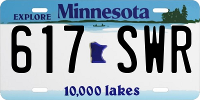 MN license plate 617SWR