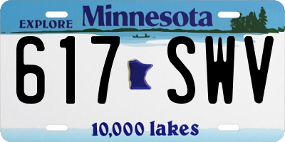 MN license plate 617SWV