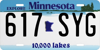 MN license plate 617SYG